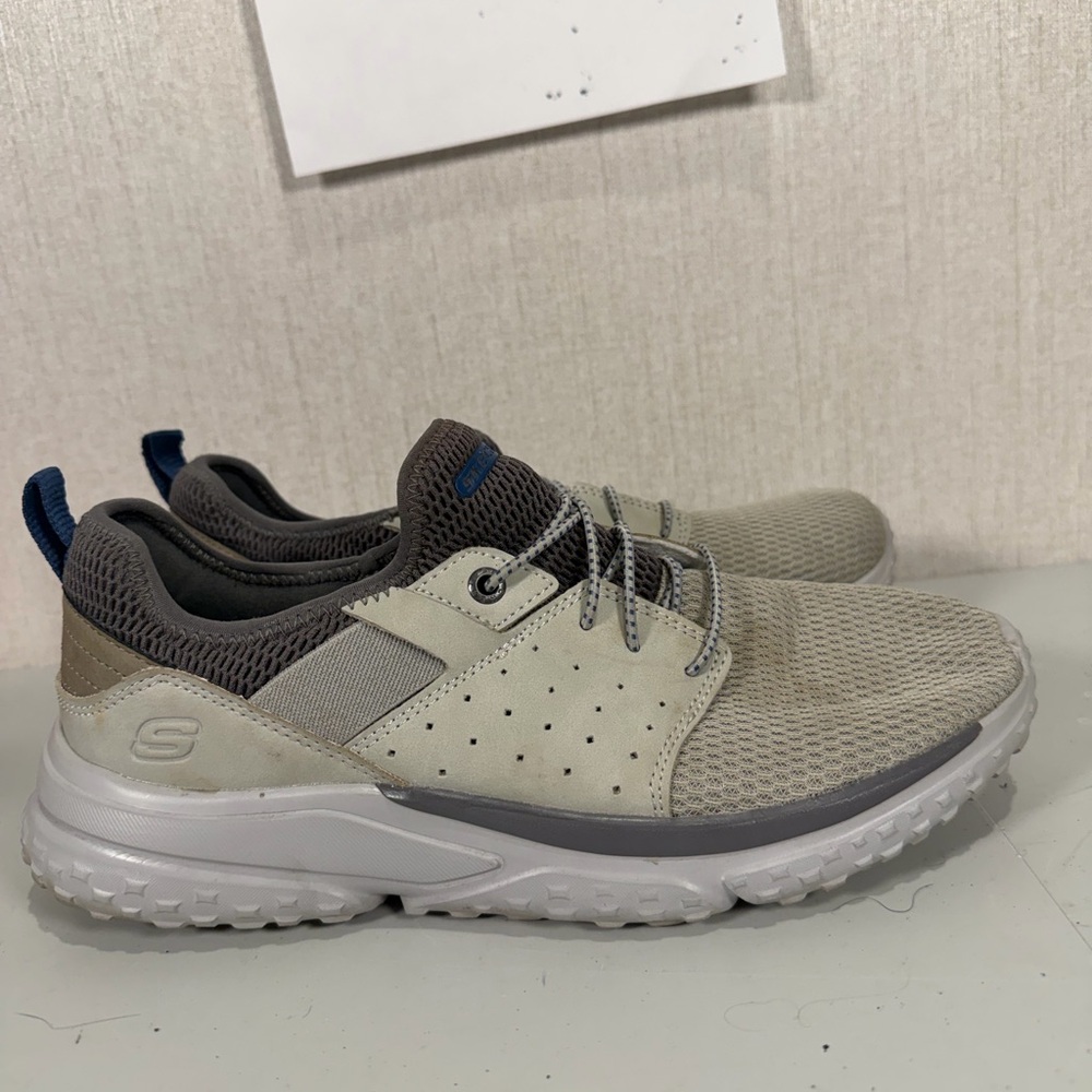 Skechers Solvano Caspian Mens Shoes Grey Stylish Casual Comfortable Comfort Sz 9